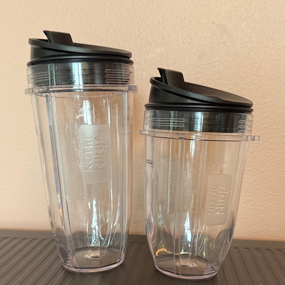 Ninja Nutri Clear Blender Cups with lids